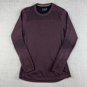 Smartwool Intraknit 200 Dark Red Thermal Merino Base Layer Crew Shirt Mens M